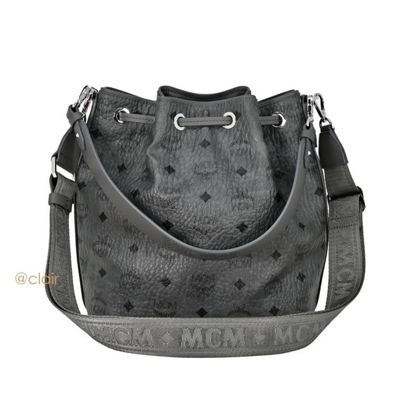 MCM Small Drawstring Visetos Coated Canvas Bag - Picture 3 of 12